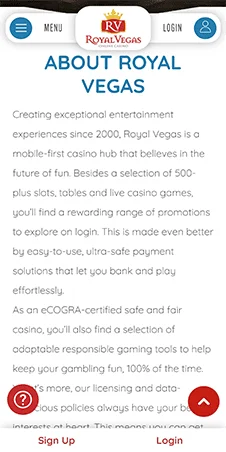 royal vegas about