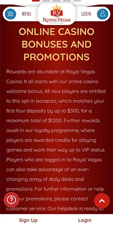 royal vegas bonuses and promotions