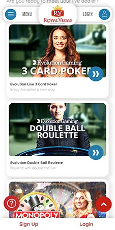 royal vegas real money games